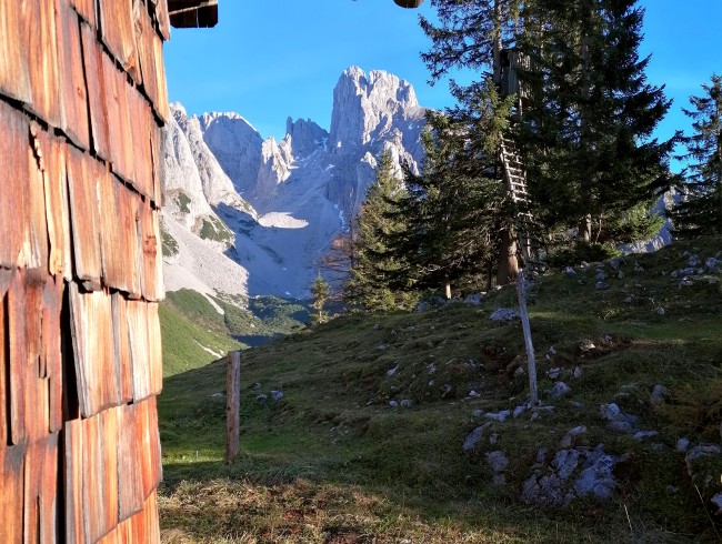 Wanderung am Gosaukamm mit Blick auf die Bischofsmütze