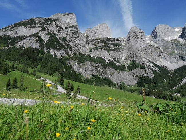 Blick auf die nahen Berge